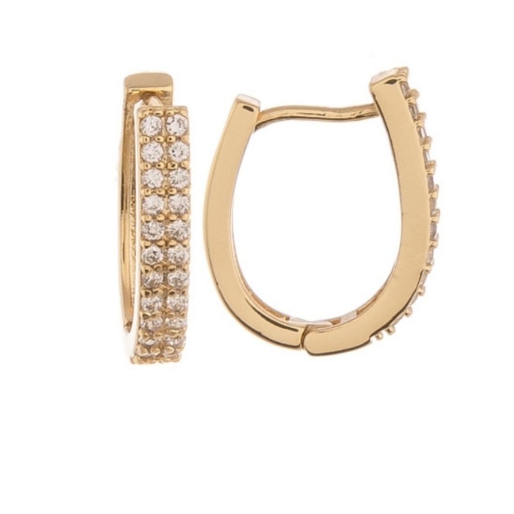 Handmade Gold Dipped Rhinestone Earrings